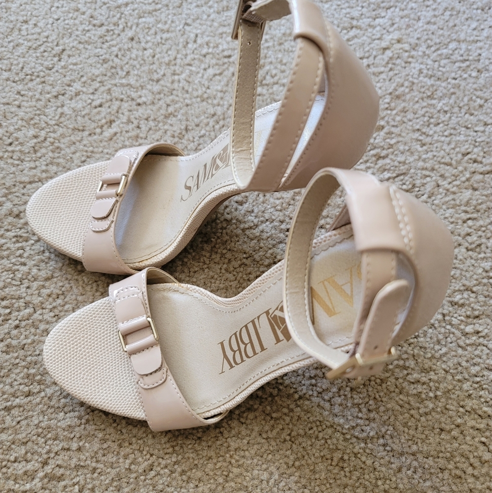 Womens Sam and Libby nude heels